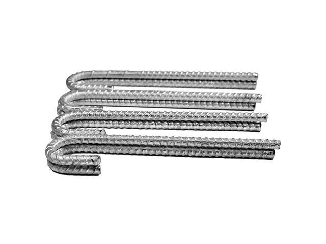 8 Extra Heavy Duty Galvanzied Rebar J Hooks Ground Anchor Stakes 12 inch Round 11 inches