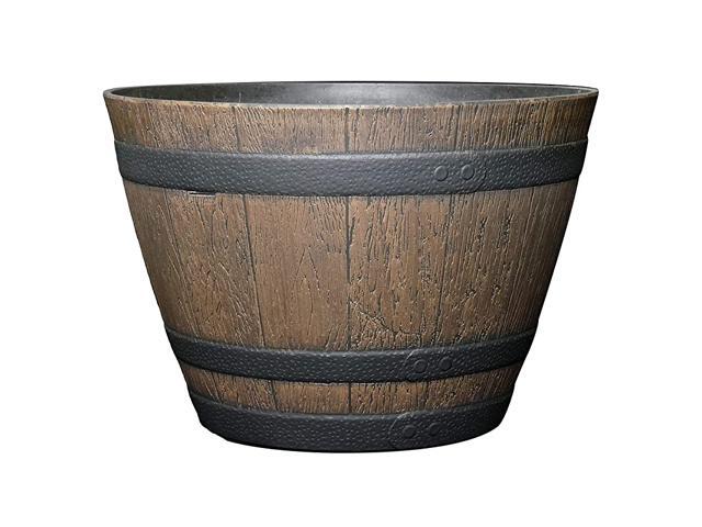 S72CP3D037R Whiskey Barrel 15quot Planter 3 Pack Kentucky Walnut