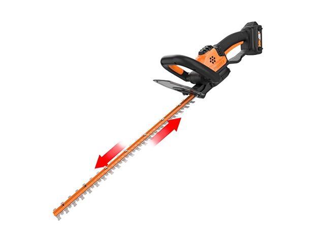 WG261 20V Power Share 22Inch Cordless Hedge Trimmer Battery and Charger Included Black and Orange