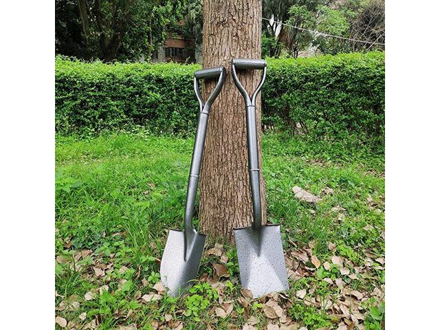 amp G D Handle Shovels for Digging Spade Shovel Mini Garden Spade Shovel with Short Handle Round Point Spade Shovel All Metal Straight Spade