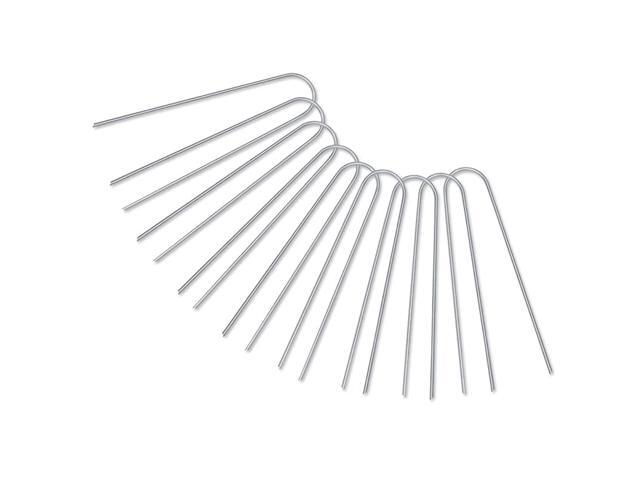 50 Packs 6 Inches Heavy Duty 12 Gauge Galvanized Steel Garden Stakes Staples Securing Pegs for Securing Weed Fabric Landscape Fabric Netting Ground