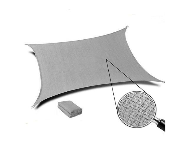 6 x 8 Sand Rectangle Sun Shade Sail Canopy UV Block Durable Awning 160GSM Permeable Canopy for Outdoor Patio Yard