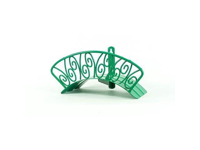 Deluxe Heavy Duty Wall Mount Hose Hanger Holds 125 Of 58 Hose Solid Steel Extra Bracing Spiral Design IHCWM1SPIRALG GREEN