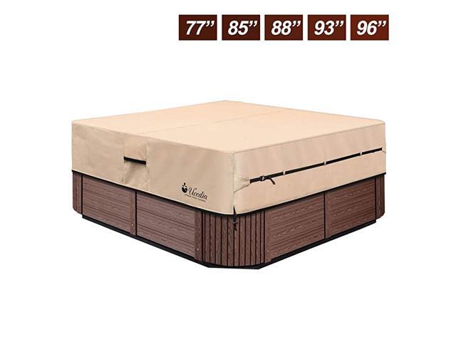 Hot Tub Outdoor Cover Cap Heavy Duty WaterResistant Polyesteractual size 96x96x20 Fit 95x 95100 Waterproof Spa Sun Shield and Hot Tub Cover Protector