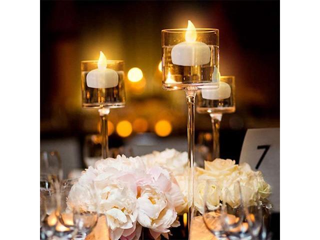 Floating Candles Flameless Floating LED Tea Lights 12 Pack Waterproof Tealight Candles for Wedding Party Spa Home Indoor Outdoor DecorYellow
