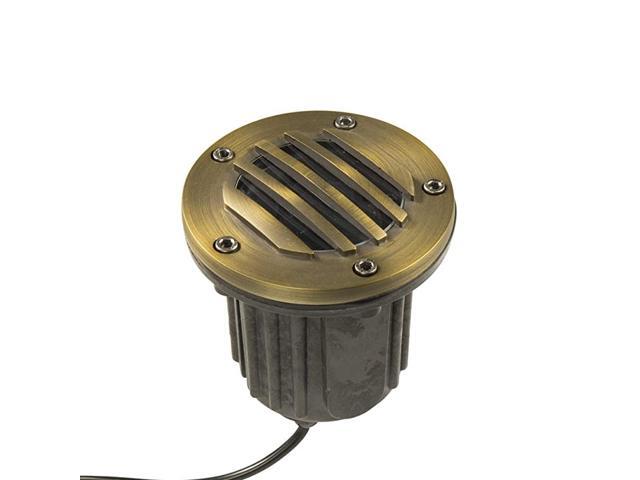 12V Brass InGround Light Grated Top with LED Bulb