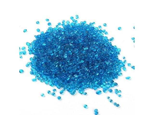 Tempered High Luster Fire Glass Fire Pit Glass GravelFire Glass Rocks PebblesGlass Beads Gems for Fish Tank Aquarium Garden Flower Pot Decoration