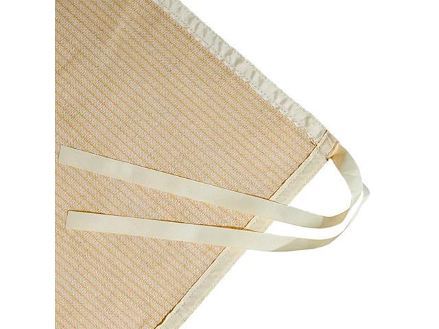Shade Panel Block 90 of UV Rays with Readytie up Ribbon for Gazebo Porch 8 x 12 Wheat