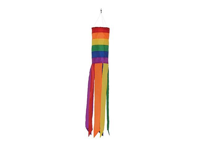 Rainbow Column 24 Inch Windsock Colorful Hanging Decoration Red Orange Yellow Green Blue Purple