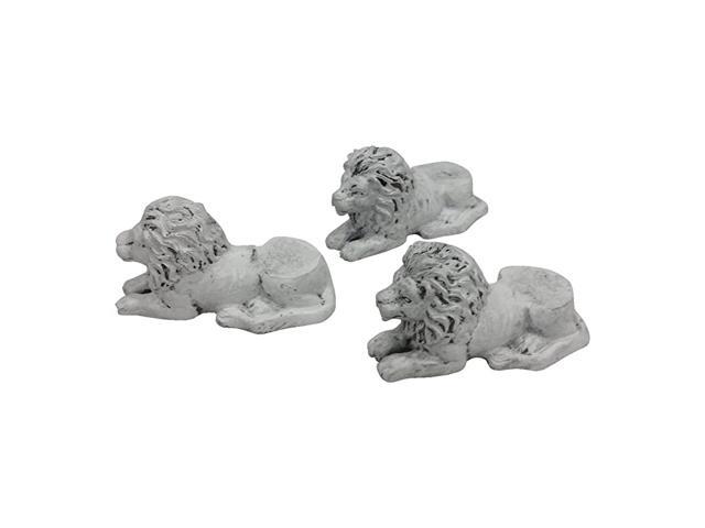 of 3 Poly Resin Lion Shaped Pot Feet or Planter Risers Medium Size Lion Shape Each Measures 35 inches Long 2 inches Tall