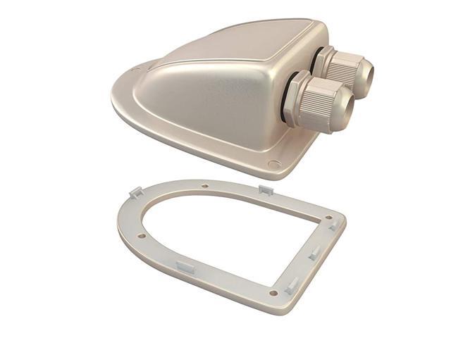 ABS Solar Double Cable Entry Gland for All Cable Types 2mm² to 6mm² for Solar Project on RV Camper Van Travel Trailer Boat CabinChampagne