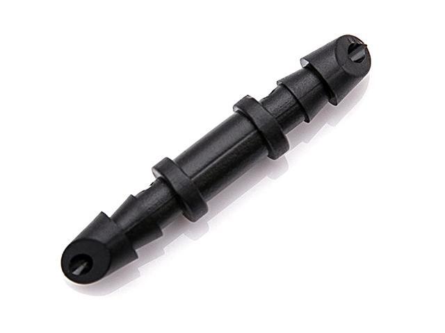 Universal Double Barbed Adapter Coupling Hard Plastic Hose DoubleWay Connector47mm Tube Quick Connect Water Hose Fitting Black10PCS