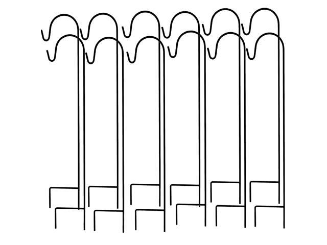 Shepherds Hooks Black Set of 12 Made of Premium Metal for Hanging Solar Lights Bird Feeders Mason Jars Flower Basket Christmas Lights Lanterns