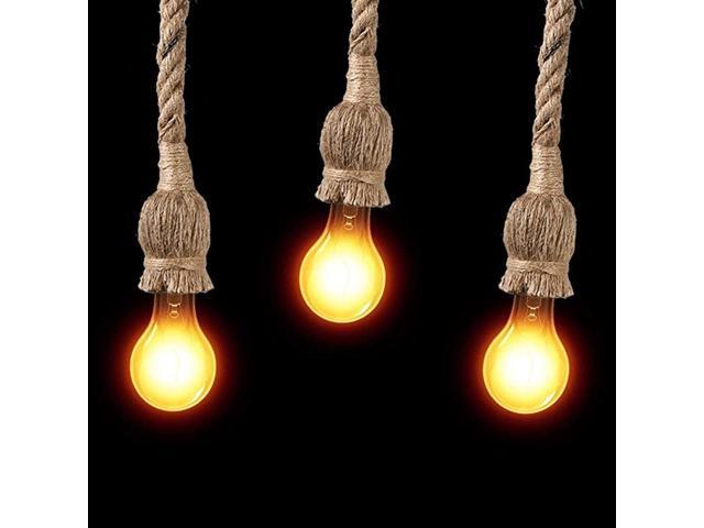 Chandelier Pendant Light Ceiling Lamp E27 Base Lamp Cord Retro Style DIY Home Decoration Single Head