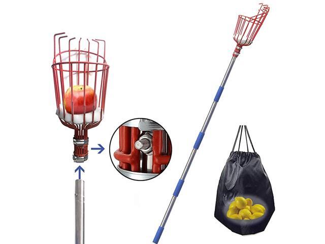 Fruit Picker Tool10 FT Long Fruit Picker Equipped with Optional Splicing of Lightweight Stainless Steel to Pick Apples Oranges and Fruit Trees 10 FT