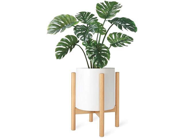 Plant Stand Mid Century Wood Flower Pot Holder Plant Pot NOT Included Potted Stand Indoor Display Rack Rustic Decor Up to 10 Inch Planter Natural
