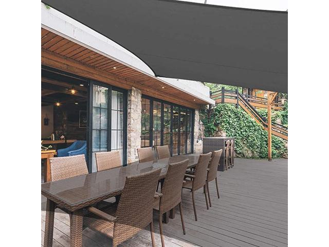 12 x 16 Rectangle Sun Shade Sail UV Block for Outdoor Patio Garden Backyard Lawn Cream