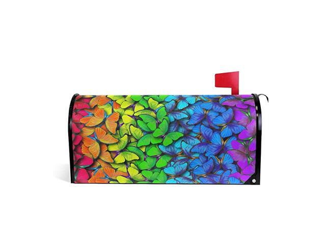 Colorful Butterfly Mailbox CoverMagnetic Pretty Pattern Post Box Cover Mail WrapStandard Size for Outdoor Garden Decor 207x1803 inch 2040332