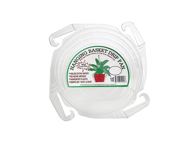 Wagner 10quot Clear Hanging Basket Drip Pan Saucer 10Pack