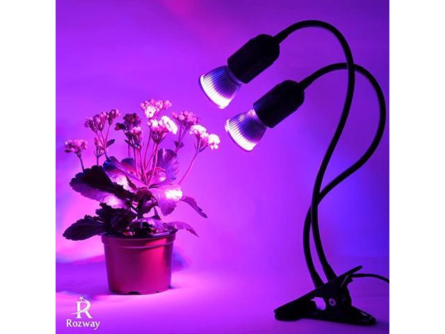 Grow Light Grow Lamp for Indoor Plants HIGH YIELDS Dual Head Gooseneck Plant Lights for Indoor Plants Red Blue Spectrum with Replaceable Bulbs