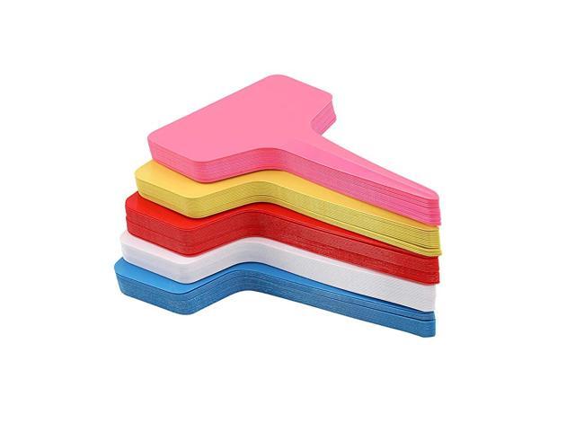 Plant Labels100 Pcs Multicolor Waterproof Plastic Plant Tags TType Nursery Garden Labels 6 x10cm5 Colors