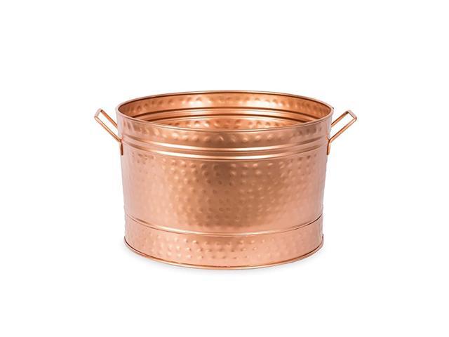 Designs C50C CopperTub Round Hammered Copper Plated Galvanized Tub