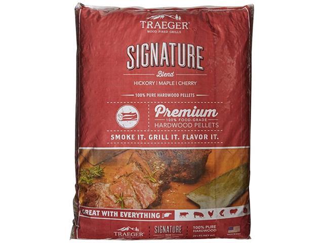 Grills PEL331 Signature Blend 100 AllNatural Hardwood Pellets Grill Smoke Bake Roast Braise and BBQ 20 lb Bag