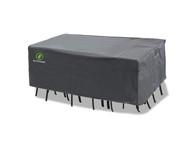 Table Covers for Outdoor Furniture UV Resistant Waterproof Snow Protection for RectangularOval Dining Tables 74 x 47 x 275 inches Grey