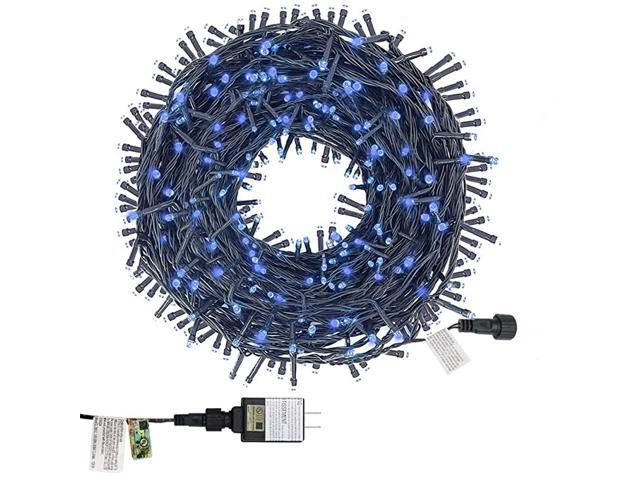 200 LED 66ft Christmas Tree String Lights Plug in 8 Modes Green Wire Clear Bulbs Mini Lights Waterproof Fairy String Lights Xmas Wedding Party