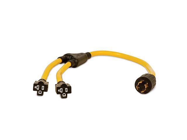 3Foot 30Amp 125250Volt Generator YAdapter L1430P to two 520R