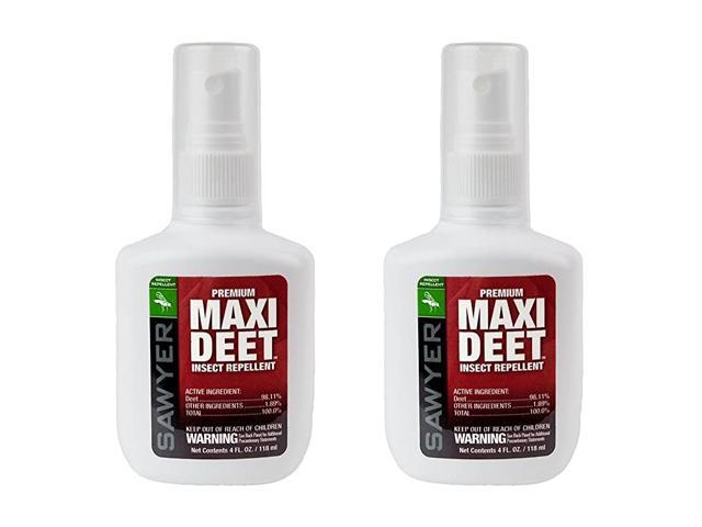 SP7142 Premium Maxi DEET 100 DEET Insect Repellent Pump Spray 4Ounce Twin Pack