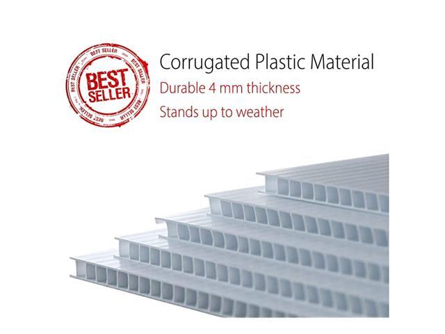 Corrugated Plastic Sheets 18 x 24 inch 2 Pack Blank Yard Signs Coroplast Sheets Plastic Panels for AFrame Sidewalk Signs Coroplast for Guinea Pig