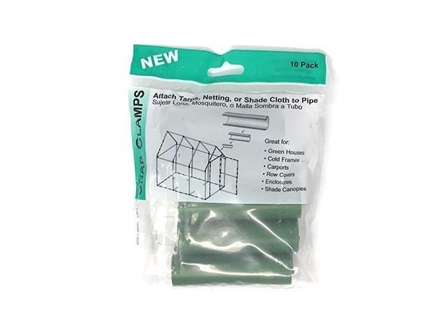 Snap Clamp 34 Inch x 4 Inches Wide for 34 Inch PVC Pipe Green 10 per Bag by