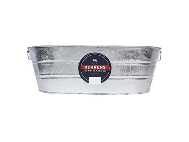 Hot Dipped Galvanized Steel Oval PlanterTub 16Gallon
