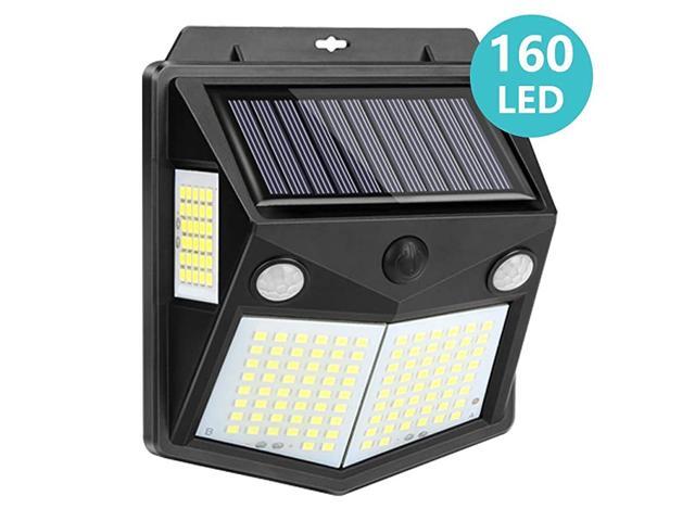 160 LED Solar Motion Sensor Light Outdoor 2 Sensor Outside Waterproof Solar Powered Security Wall Lights for Yard Garden Deck Patio