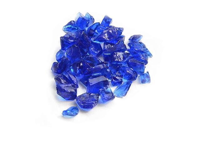 10Pound Recycled Fire Glass for Fire PitFireplaceVase FillersGarden Landscapes Cobalt Blue