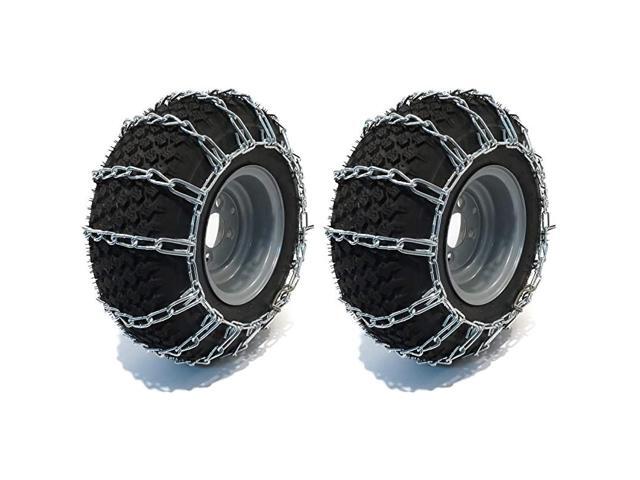 Pair of 2 Link Tire Chains 18x95x8 for Snow Blowers Lawn amp Garden Tractors Mowers amp Riders UTV ATV 4Wheelers Utility Vehicles