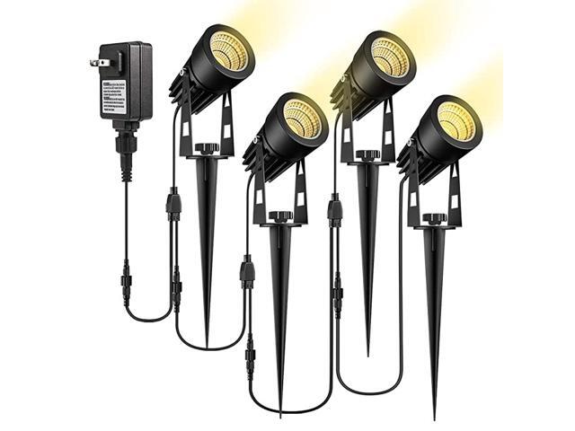 Landscape Lighting 12V LED Low Voltage Landscape Lights Waterproof Outdoor Spotlights Plug in Landscape Spot Light for Yard Garden Path Extendable