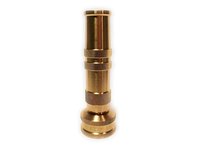 Garden Hose Brass Nozzle High Pressure Heavy Duty LeadFree LeakFree Extra 5 Washers For Watering Plants Cleaning Car Washing and Showering Pets 1 pack