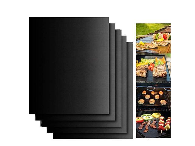 Grill Mats Non Stick Set of 5 BBQ Grill Mat Baking Mats Teflon BBQ Accessories Grill Tools ReusableWorks on Gas Charcoal Electric Grill 1575 x
