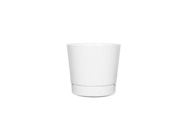 Depth Round Cylinder Pot White 8Inch