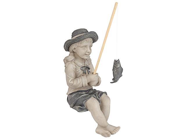 AL18606 Nellies Big Catch Fisherwoman Statue Medium Two Tone Stone