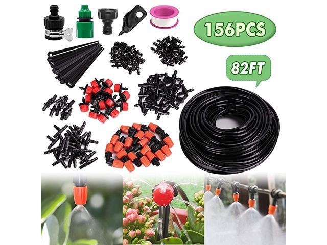 Irrigation System Automatic Garden Watering System with Adjustable per 82ft 14quot Blank Distribution Tubing Hose Irrigation Kit 156 Pcs for