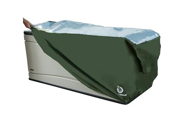 Heavy Duty Waterproof Deck Box Cover Protects from Outdoor Rain Wind and Snow Extends Lifetime of Storage Box with UV Protected RipStop 210D Heat
