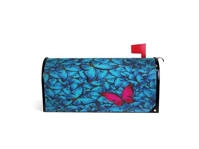 Vivid Butterflies Background Mailbox Cover Magnetic Mailbox Wraps Post Letter Box Cover for Home Garden Yard Outdoor Decor 208quotL x 18quotW