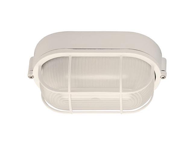 IOL16WH The Outdoor 1Bulb Flush Mount Exterior Light with Frosted Glass Globe White