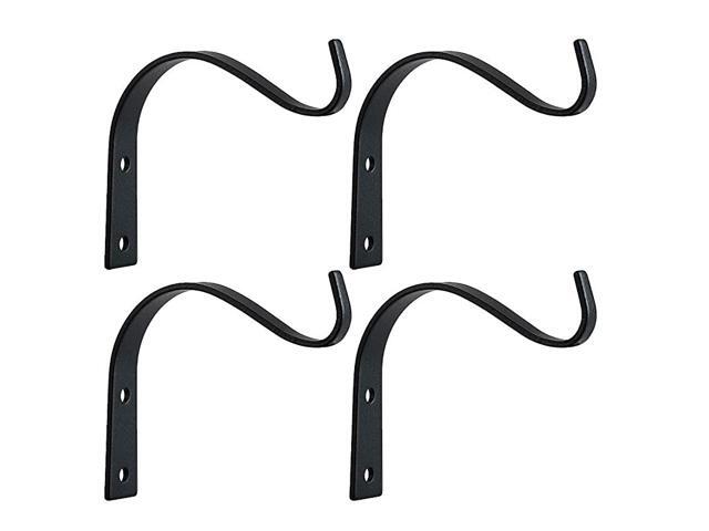 4 Pack Rustic Iron Wall Hooks for Hanging Lanterns Coats Mason Jar Sconces HeavyDuty Metal Hooks for Plant Hangers Lights and ArtworksVintage Home
