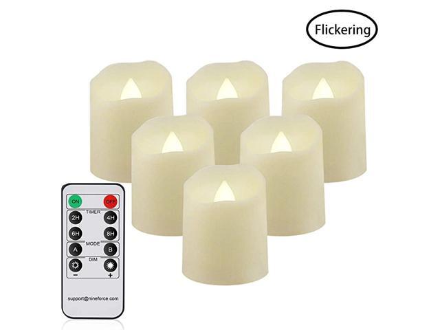 Lights Battery Operated Candles with Remote Flameless Votive Candle LED Light with Timer Realistic Flickering lights Fake Candle Holiday Decoration