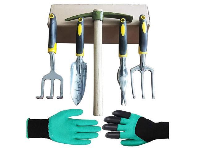 Tools Set 5 Gifts Shovel rake Fork Soil Pick Drafter Good Helper for ing Weeding loosening Digging transplanting NonSlip Silicone Holster is Strong
