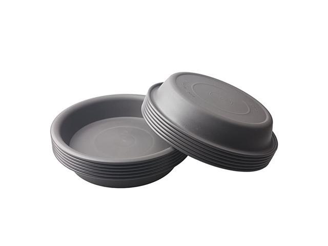 12 Pack 700 Inch Plastic Round Plant Pot Saucer Drip Tray for Indoor and Outdoor Plants Gray